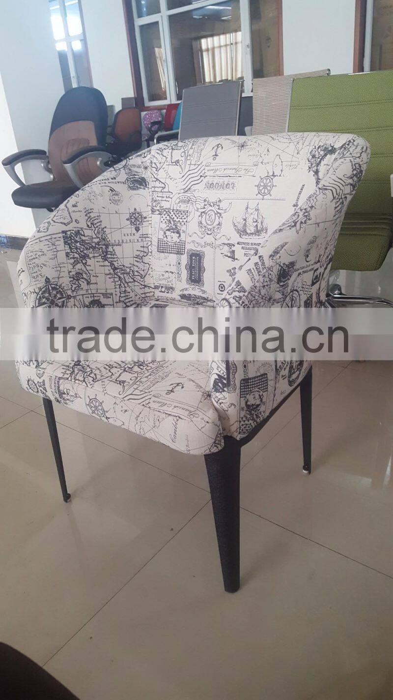 Coffee Shop Colorful Single Sofa Fabric Tub Chair