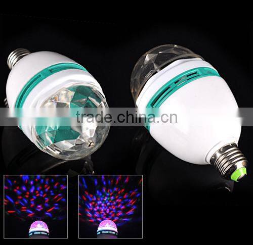 Hot Selling B22/E27 Crystal Rotating Led bulb