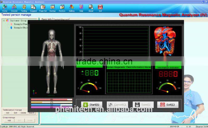 CE.ROHS 4th generation quantum body health analyzer machine 45 reports
