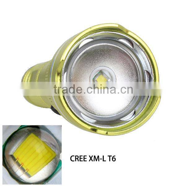 Portable XM-L T6 USB power bank rechargeable led flashlight