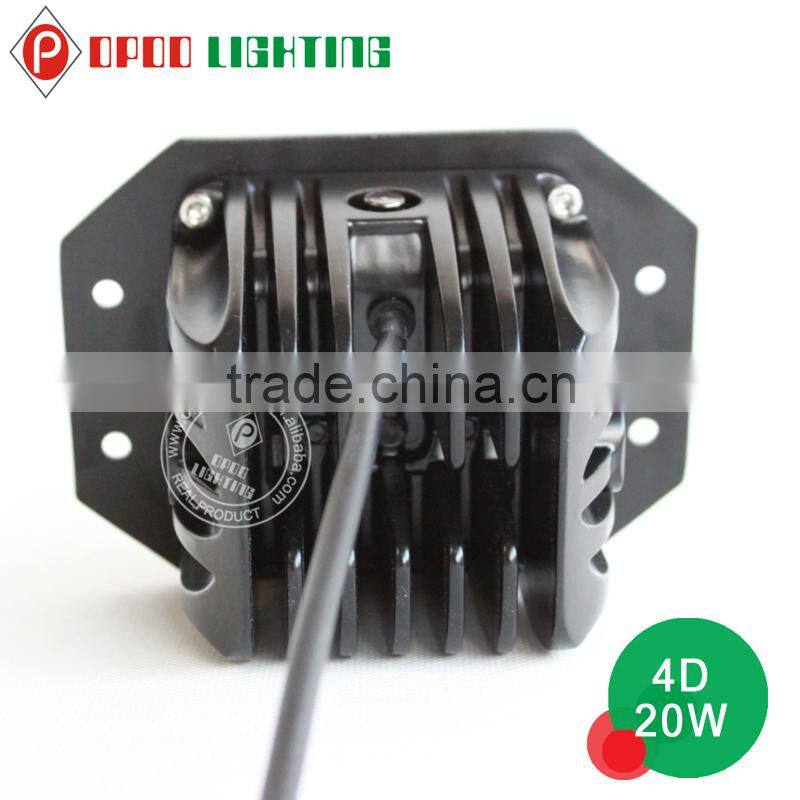Super bright led work light, 4D 20w 3inch super bright led work light