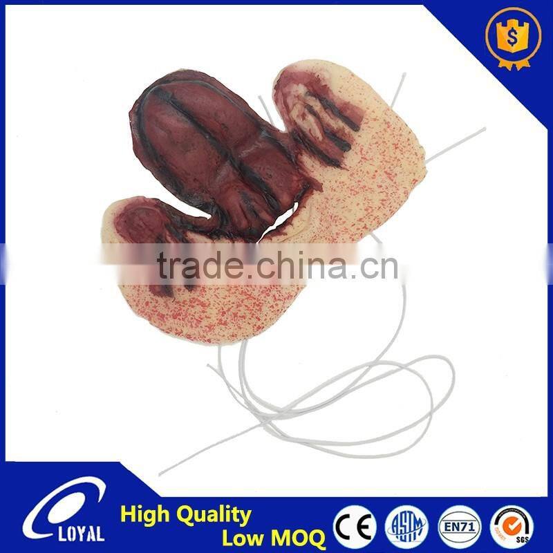 Horrible Long Tongue Latex Bloody Zombie Wound Makeup Horror Halloween Accessory/prop