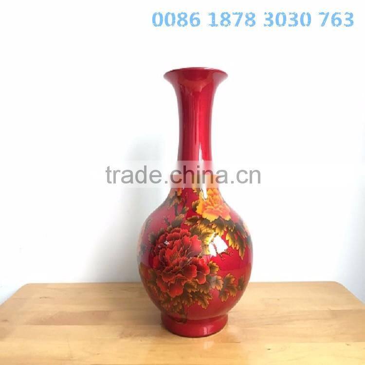 High quality ceramic flower vase with narrow-mouth