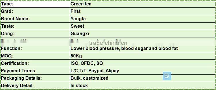 High quality Natural Flavor Sweet Green Tea