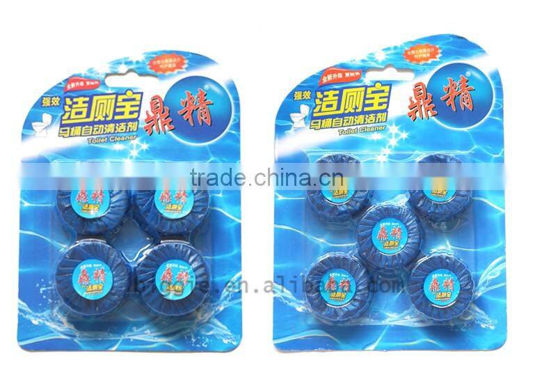 4pcs eco-friendly figure aroma blue solid toilet dedodorant cleaning blocks