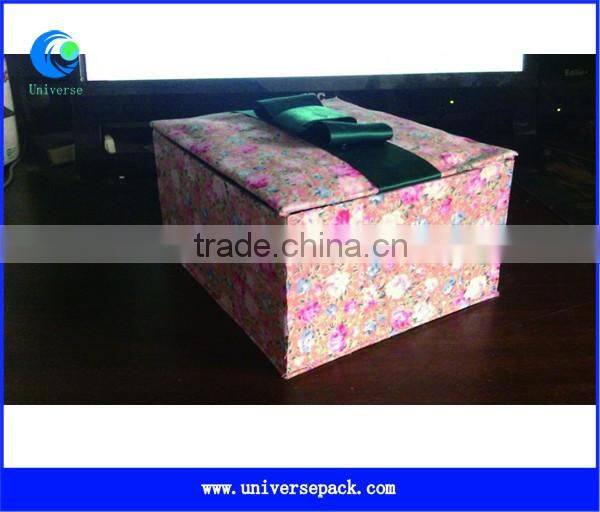 Blue Calico Fabric Boxes Cotton Cloth Box High Quality Products
