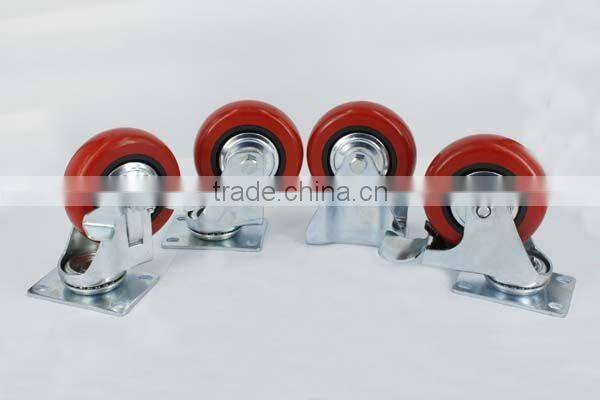 4'' Fixed PP caster with double ball bearing