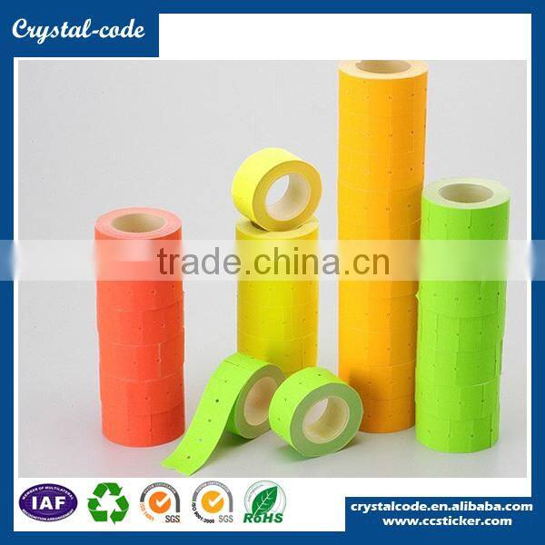 Normal removable fluorescence paper sticker in roll or bar per client's requirement
