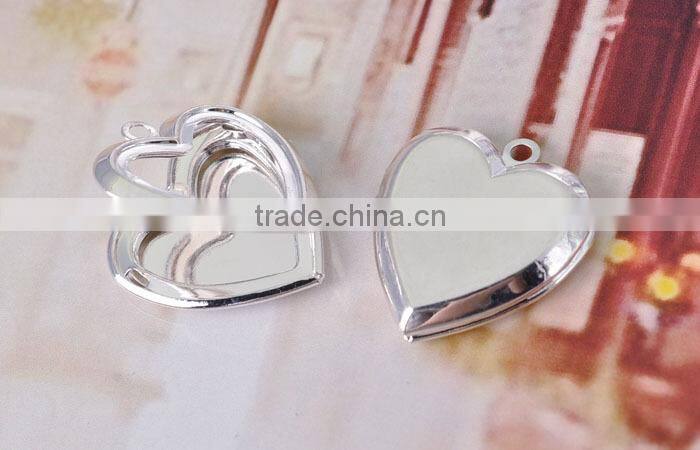 Thick Silver Plated Anti-Valentine Heart Locket..Simple, Modern, Sassy and Witty....