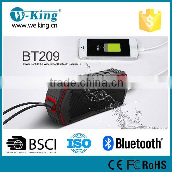 4.1 Bluetooth speaker with power bank function water resistent ipx67 4000mah Charger wireless BT speaker 10W