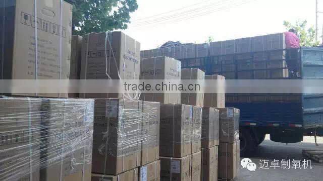 Small portable electric oxygen concentrator with battery