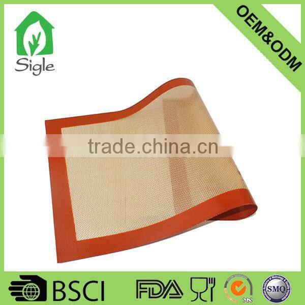OEM ODM coustomize silicone fibre glass baking mats sheet high heat resistant