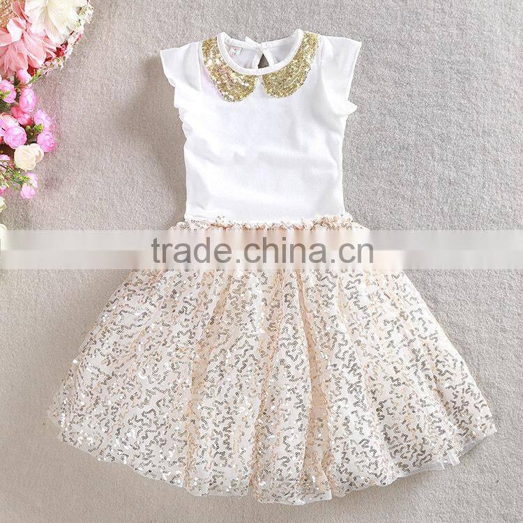 3 Colors Sequins Girls Tshirt & Tutu Skirt