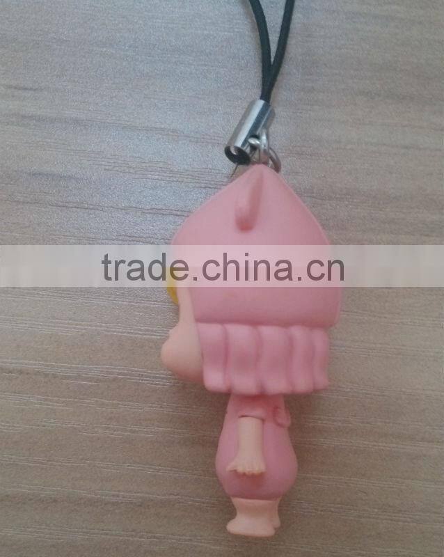 Custom PVC Plastic Toy With Mobile Phone Straps