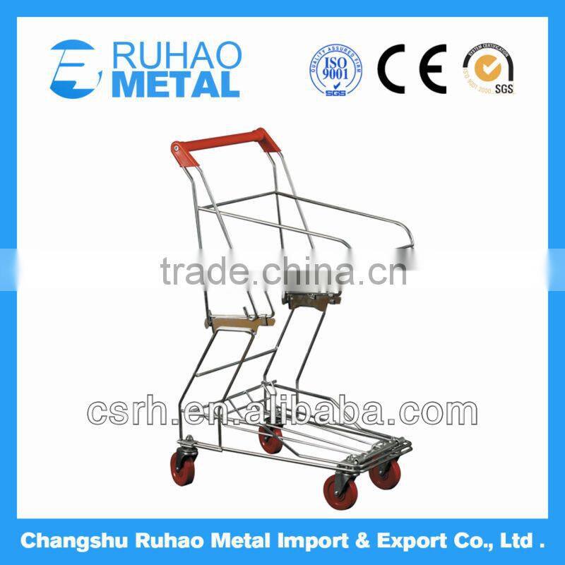 RH-SD04 Factory Custom double baskets grocery cart