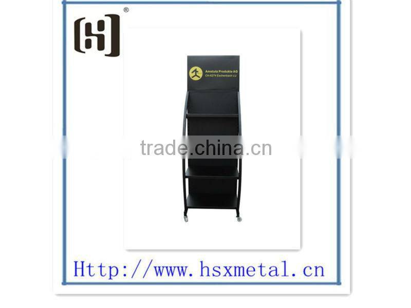 supermarket floor standing metal engine oil display rack shelf HSX-S405