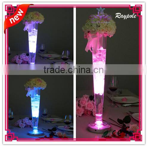 Battery Operated LED vase base light 15cm led bottle base light for wedding /party