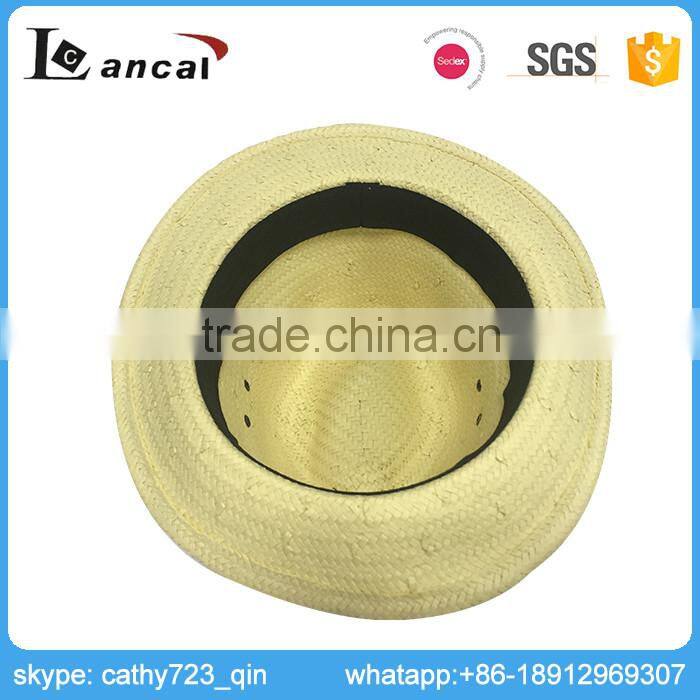 Lancai-Development ability wide selection fashion straw fedora hat with bowing