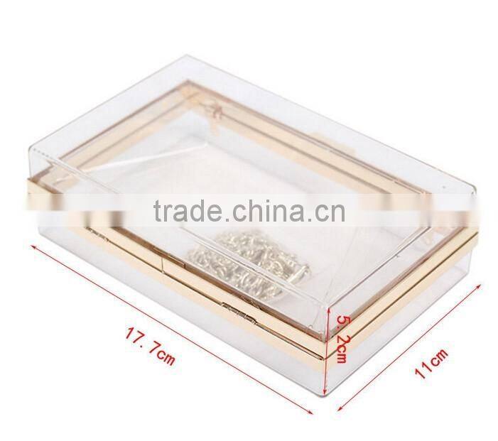 Many color available custom made acrylic clutch bag