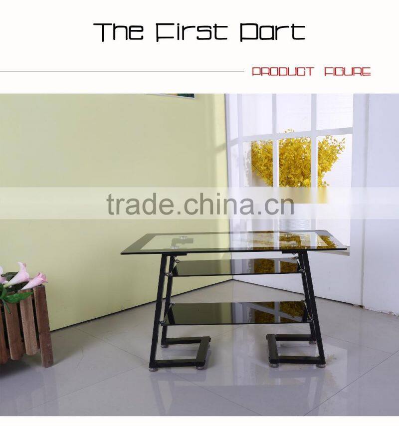Modern Living Room Furniture Black Tempered Glass TV Stand
