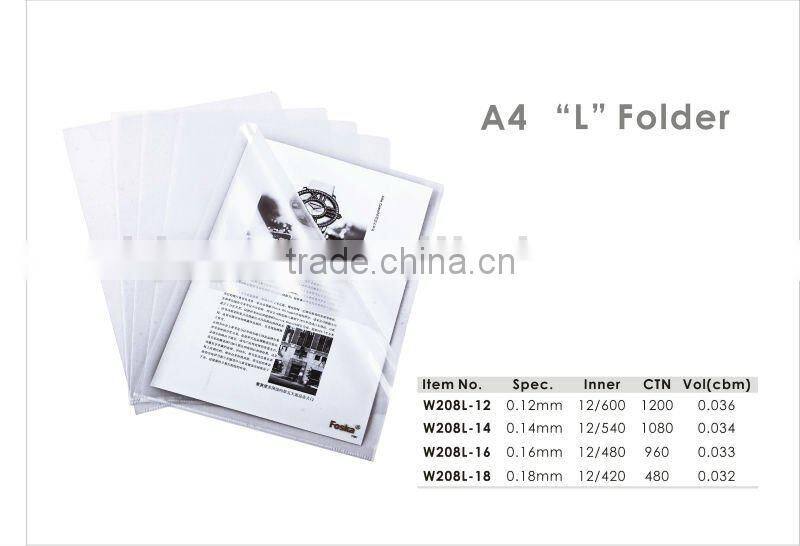 New Design A4 Transparent Clear Easy Slide File Cover
