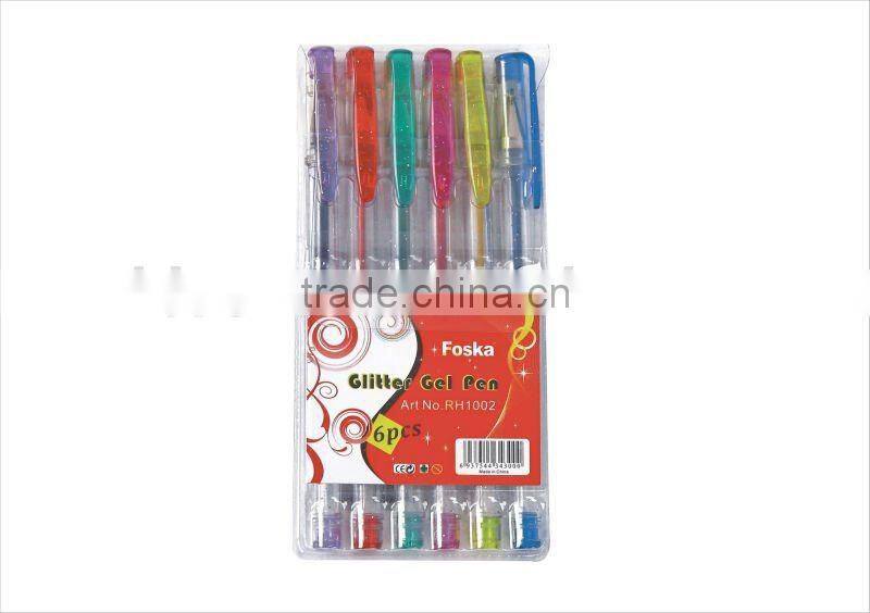 Glitter Color Hot Sale Gel Pen/color gel ink pen