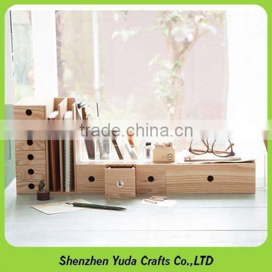 Home used desktop MDF containers set of wooden drawer box