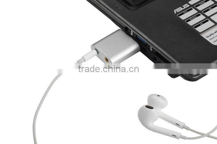 New Aluminum alloy 3.0 USB sound card headphones 3.5mm Jack converter