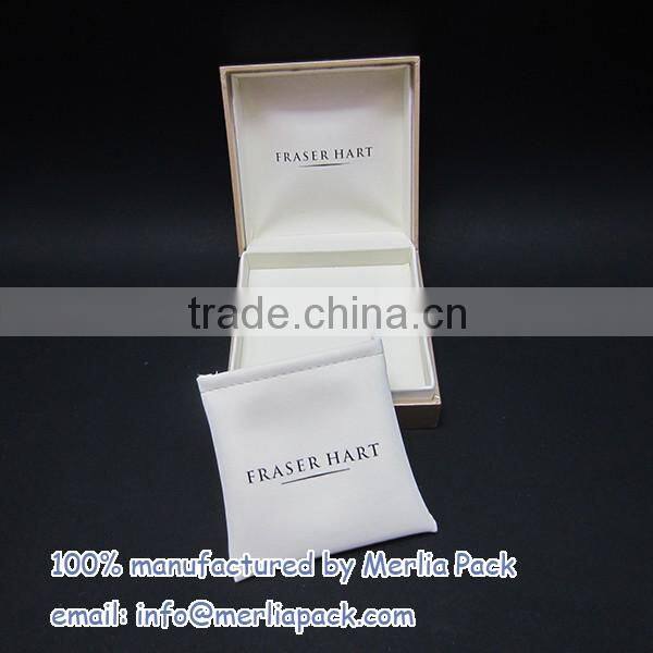 New Empty Custom Jewelry Box Ideal For Bracelets Necklaces Earring Ring Set Universal with Microfibre Pouch Boxes