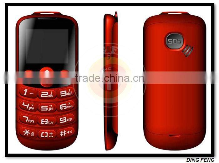 Cheapest Big Keyboard Unlocked MTK6260M Big Font Wap Gprs Gsm Quad Band FM SOS 1.8inch Elder Cell Phone T08