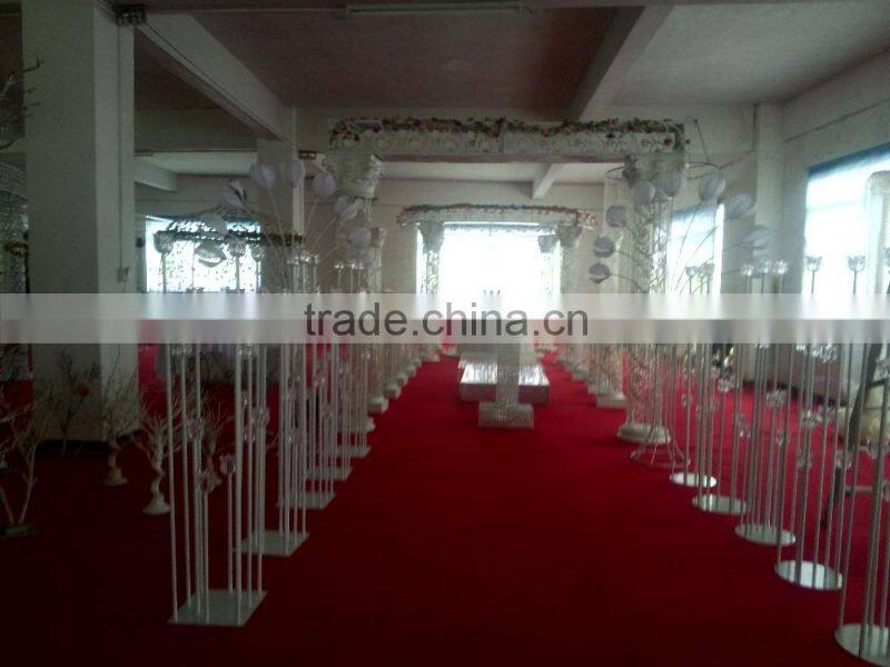 hotsale hanging crystals wedding centerpieces cake stand for wedding