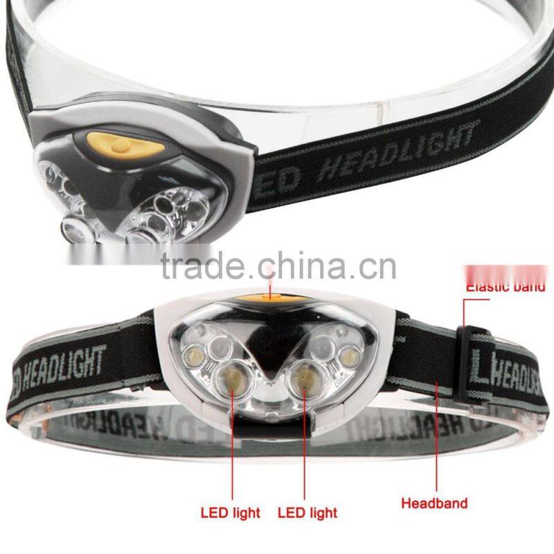 6 LED Lights 300Lumen 3 Mode Outdoor WaterResistant Headlight Night Fishing Camping Hiking Cycling Climb WaterProof Headlamp