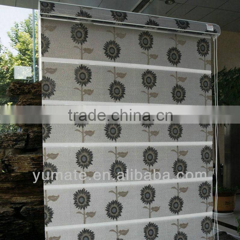 YUMA 100% polyester peacock shade window blind