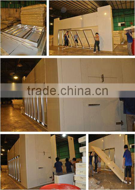 Glass-door walk-in cold room for supermarket & store