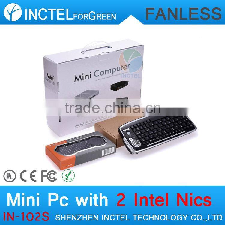 fanless alluminum mini pc USB 3.0 c1037u 4G RAM 64G SSD