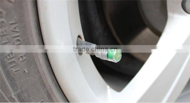 4pcs/pack Car Tyre Tire Pressure Monitor Indicator Valve Stem Cap Sensor 3 Color Eye Alert