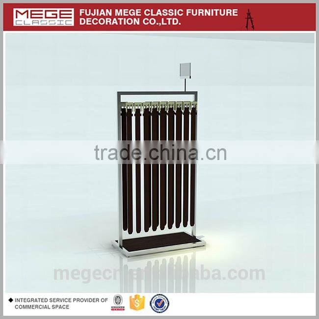 Clothes Retail Store Wood Belt Display Stand
