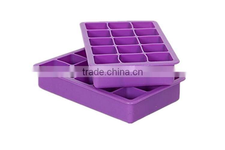 small ice cube tray makes 15 ice cubes,custom logo printing silicone ice cube tray,15 holes small ice cube tray