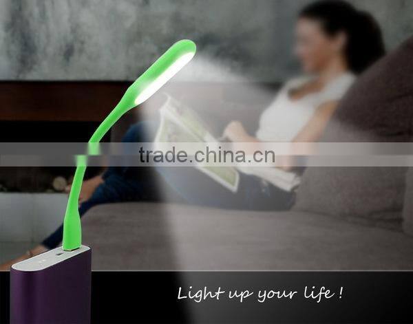 Portable USB LED Lamp Bendable Mini Led Desk Lamp For Power Bank