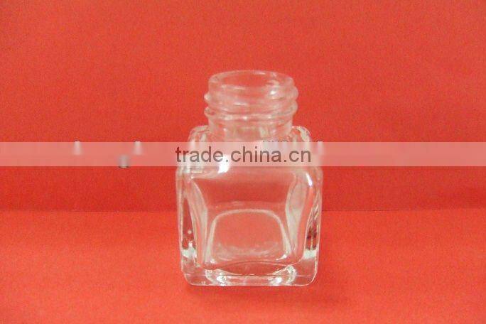 mini cubic glass bottle with cap for oil
