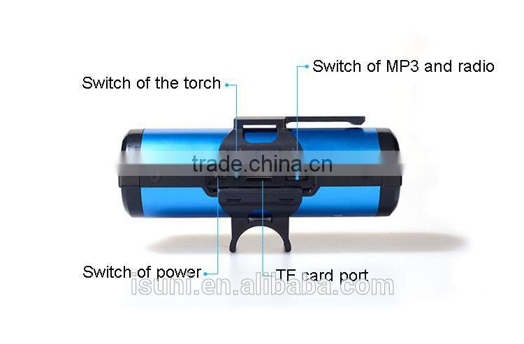 Newest fashion design new battery loud speaker 5000 mah power bank with torch light