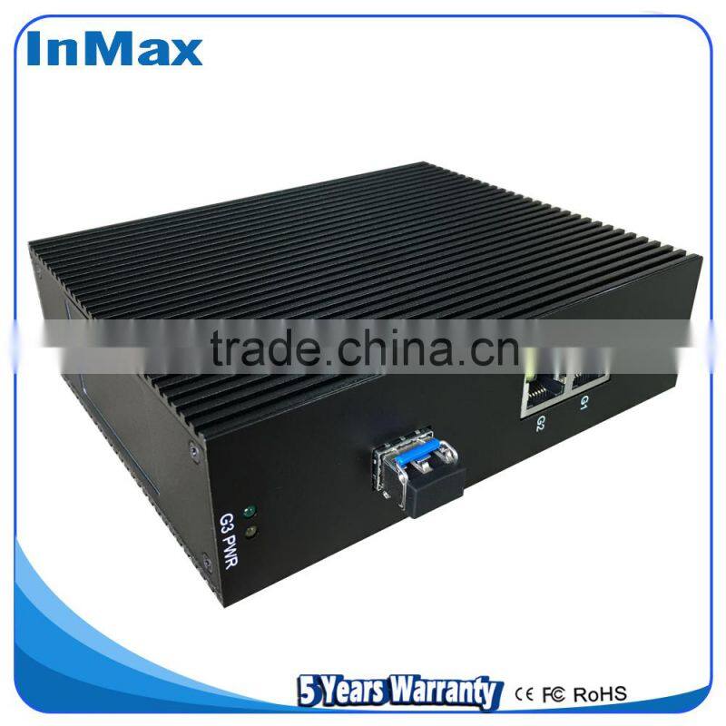 3 ports gigabit 1x1000BaseX SFP and 2x10/100/1000BaseT(X)Ports Din-Rail Gigabit Industrial Network Switch i503A
