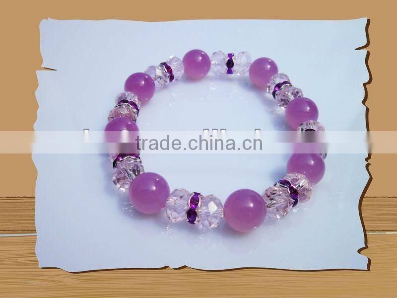 New design!! 12mm Crystal uv bead bracelet.Glow bead bracelrt.