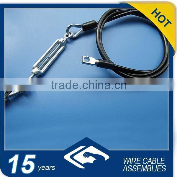 black stainless steel wire nylon coated with turnbuckle