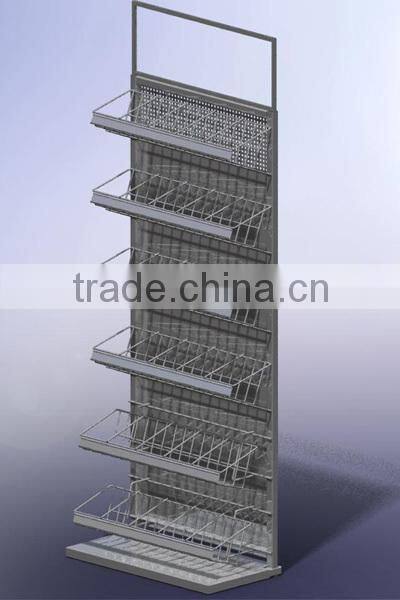 Metal magazine display rack Bookshop display stand
