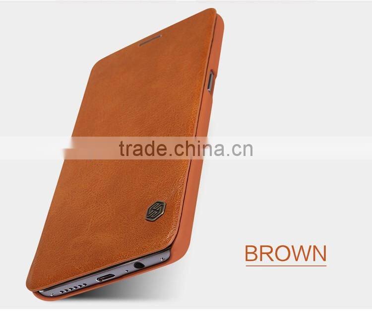 Quality Flip Leather Case For ONEPLUS 3 A3000, NILLKIN Qin PU flip leather phone Case BUSINESS CARD CASE CLASSIC RESTRO
