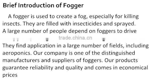 micro irrigation fogger system one/three/four/five outlet fogger for greenhouse mist irrigation