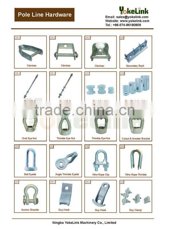 150 KN preformed dead-ends Thimble clevis with clevis pin