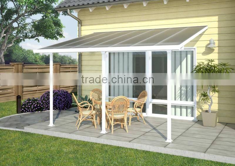 Sturdy aluminium frame hollow polycarbonate balcony patio cover