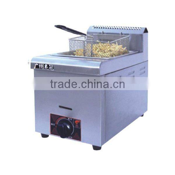 gas temeprature-controlled fat fryer (1-tank&1-basket)
